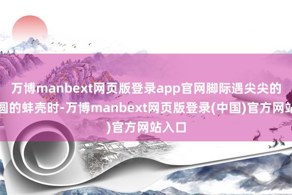 万博manbext网页版登录app官网脚际遇尖尖的或圆圆的蚌壳时-万博manbext网页版登录(中国)官方网站入口