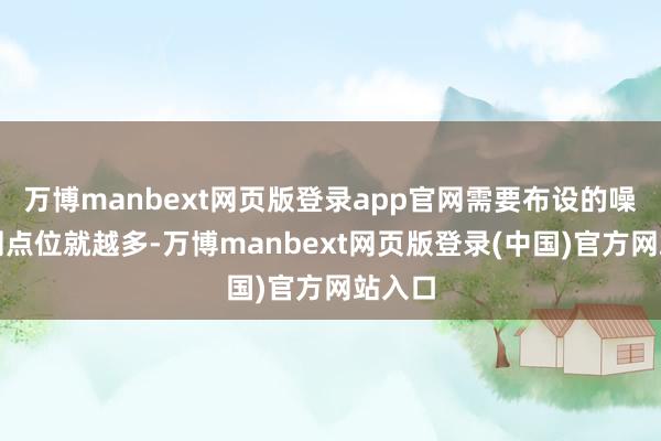 万博manbext网页版登录app官网需要布设的噪声监测点位就越多-万博manbext网页版登录(中国)官方网站入口